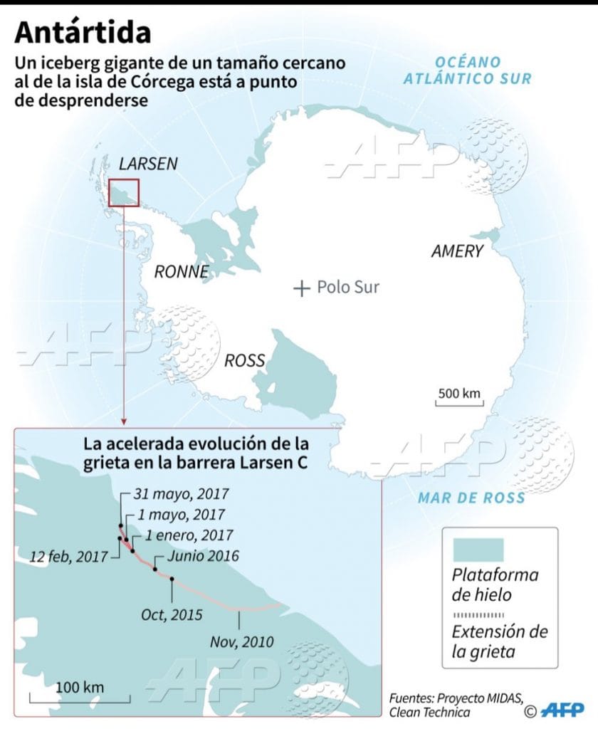 Enorme bloque de hielo está a punto de despegarse de la Antártida 1 170706 iceberg info