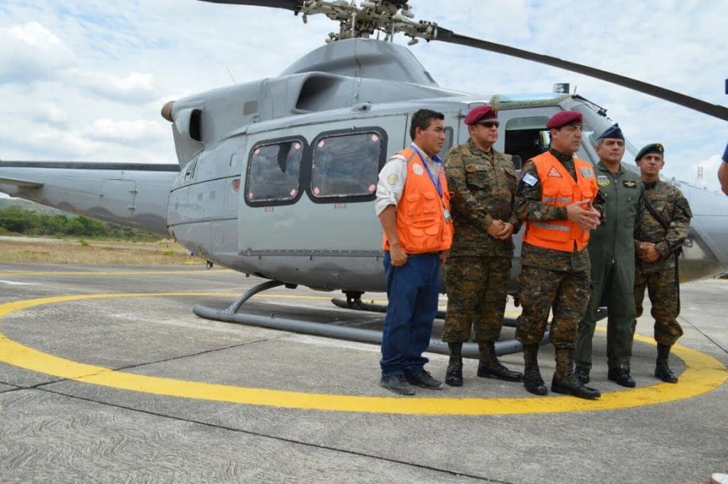 Helicópteros enviados desde México