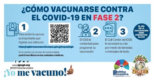 registro vacuna covid afiliados igss vacunacion