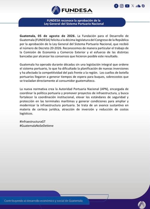 Sector empresarial respalda la nueva Ley del Sistema Portuario y destaca su impacto en la competitividad 3 Fundesa